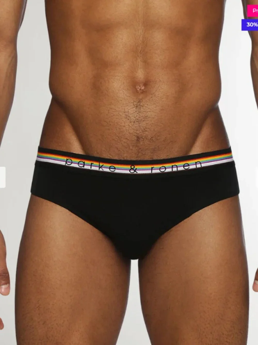 Parke & Ronen - Solid Low Rise Brief - Eclipse Black (M)